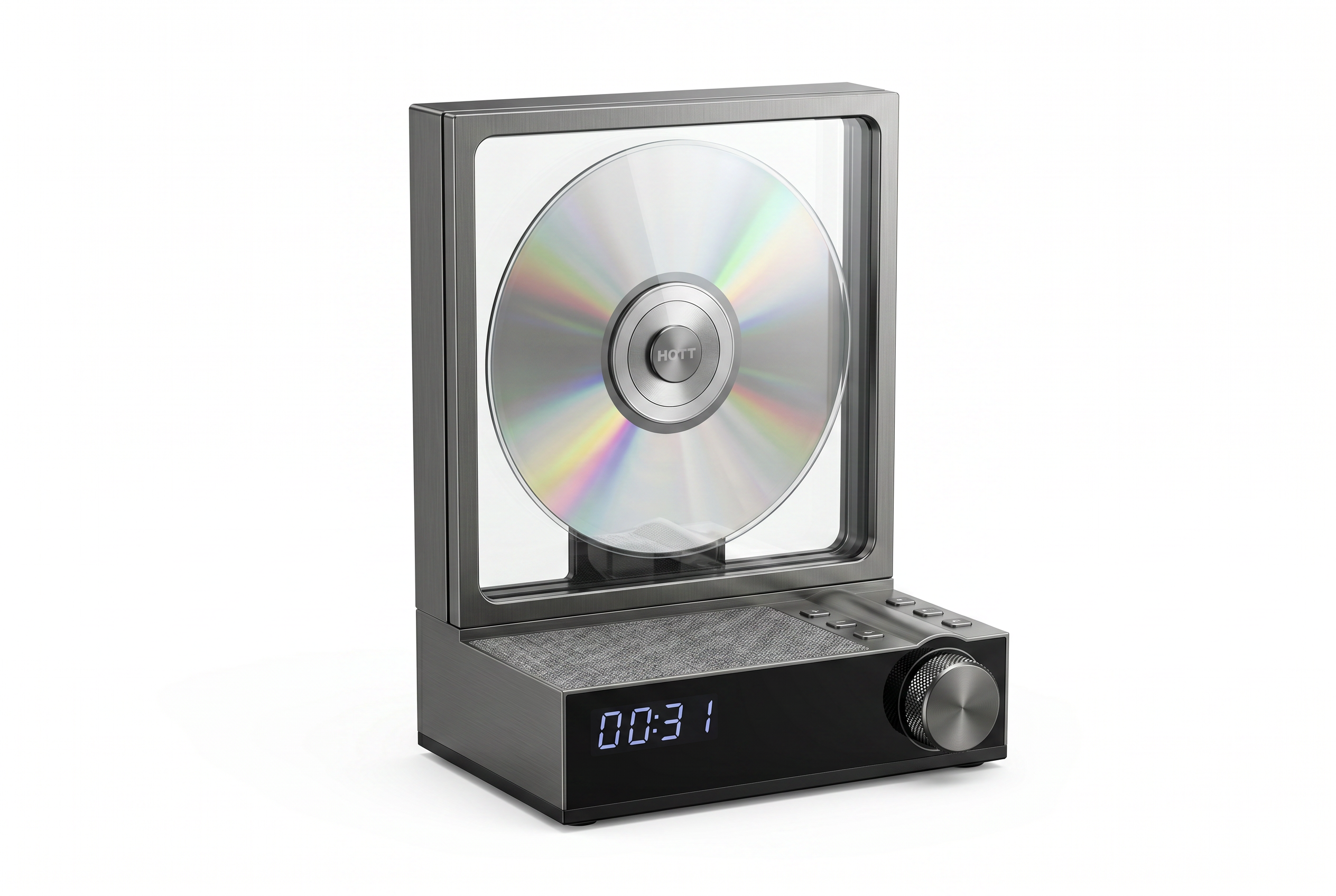 2 unidades Pacote - Retro CD Player CD Player Vertical — Bluetooth + RGB
