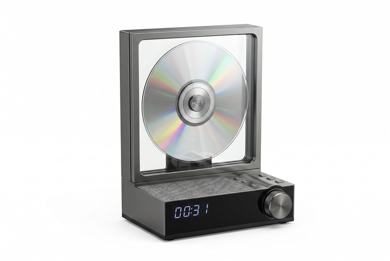 2 unidades Pacote - Retro CD Player CD Player Vertical — Bluetooth + RGB