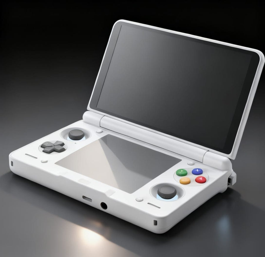 Console Portátil Dobrável de Duas Telas