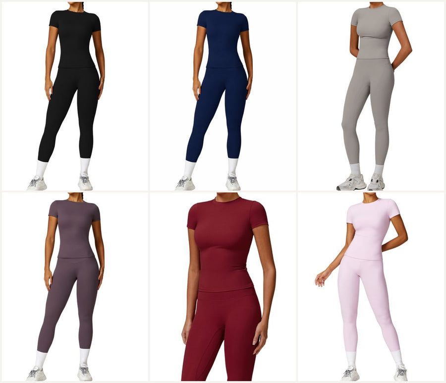 Kit Lounge Completo — 6 Conjuntos (Top + Legging)